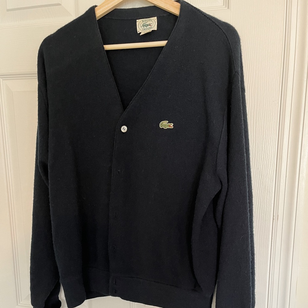 Lacoste Izod Men's Sweater - Navy- Large